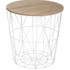 Mesa Auxiliar Kumi De Mdf Metal 40x41Cm