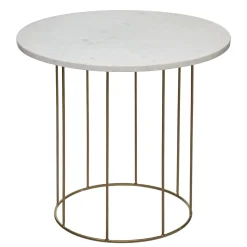 Mesa Auxiliar Metal/Mármol 40x45Cm