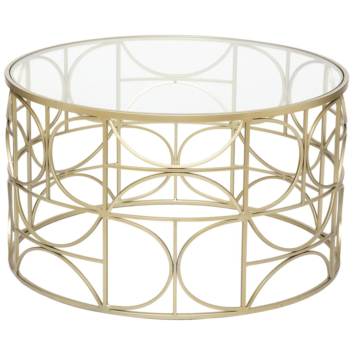 Mesa Auxiliar Metálica Dorada