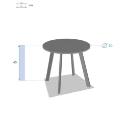 Mesa Auxiliar SAONA gris graphite 50cm