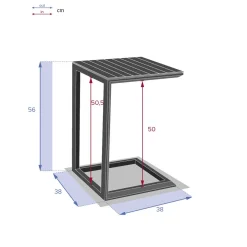 Mesa auxiliar ÉVASION NEW gris grafito