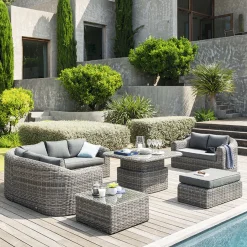 Mesa Cuadrada Mooréa 110x110x45/69Cm