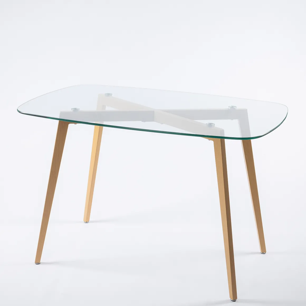 Mesa De Cocina Gally Con Tapa De Vidrio