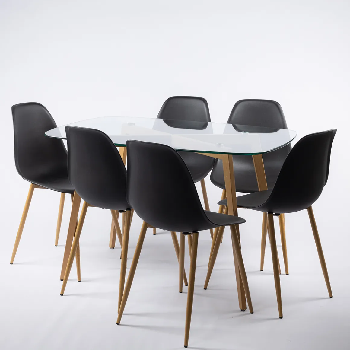 Mesa De Cocina Gally Con Tapa De Vidrio