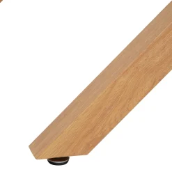 Mesa de comedor JOREL con tapa de vidrio 90x180cm