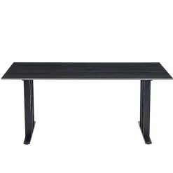 Mesa de comedor PISA negra con tablero de cerámica