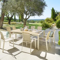 Mesa extensible automática ÉVASION lino 142-202cm