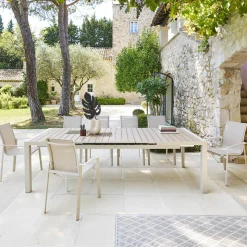 Mesa extensible automática ÉVASION lino y argile