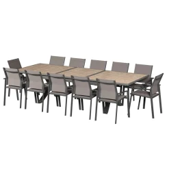 Mesa extensible AXIOME praline y honey 250-330cm