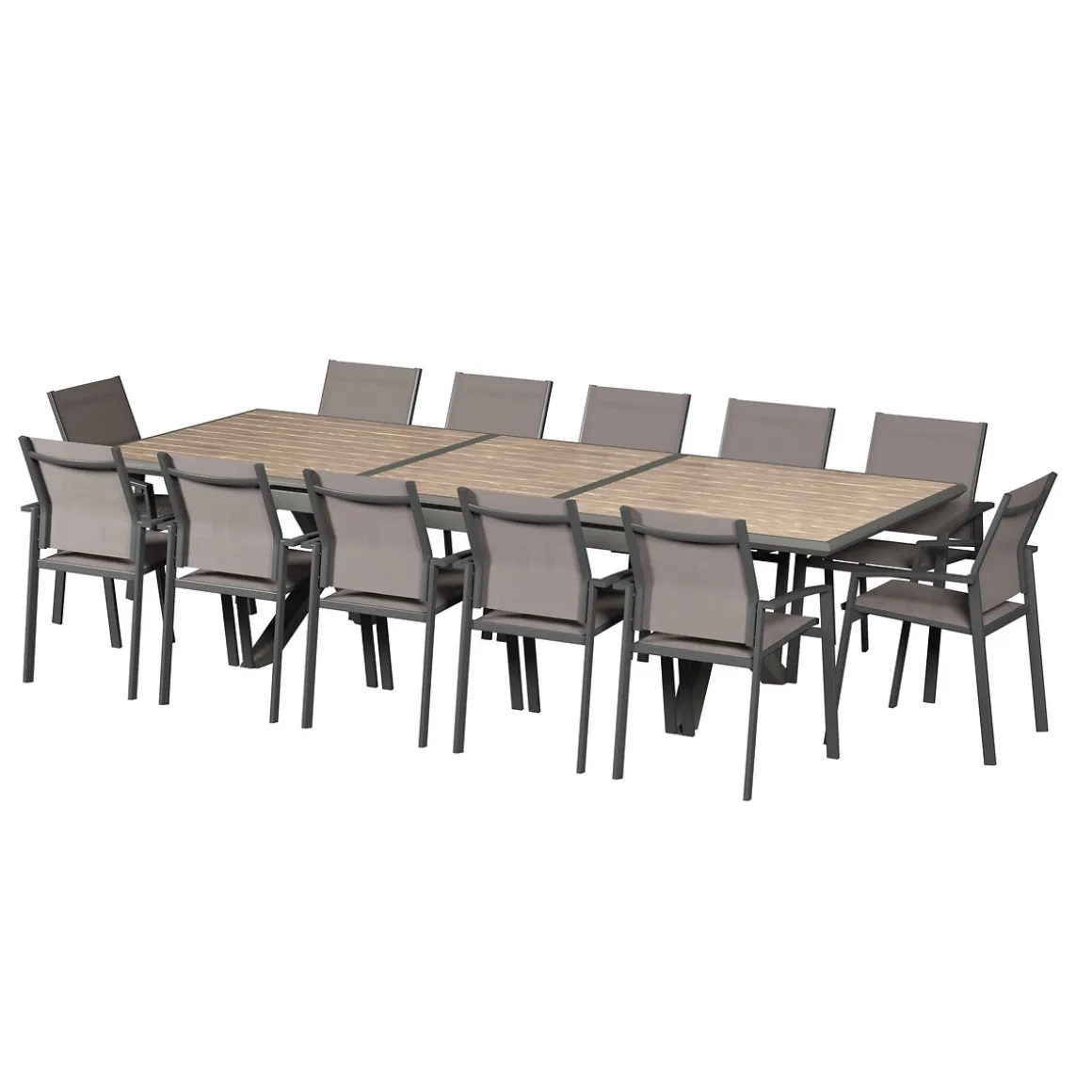 Mesa extensible AXIOME praline y honey 250-330cm