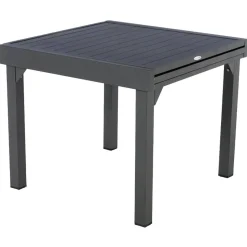 Mesa extensible PIAZZA gris graphite 90-180cm