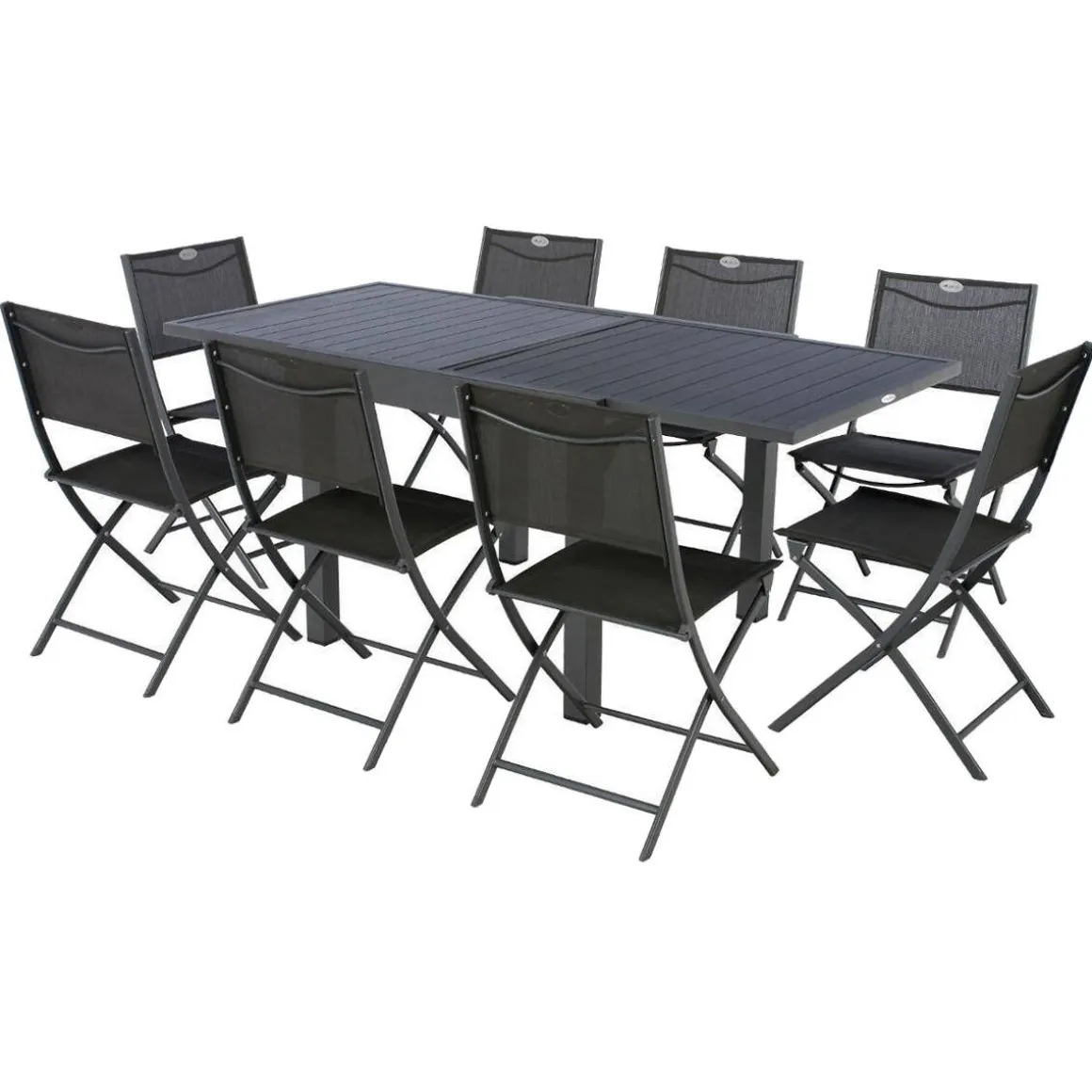 Mesa extensible PIAZZA gris graphite 90-180cm