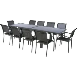 Mesa extensible PIAZZA gris graphite 135-270cm