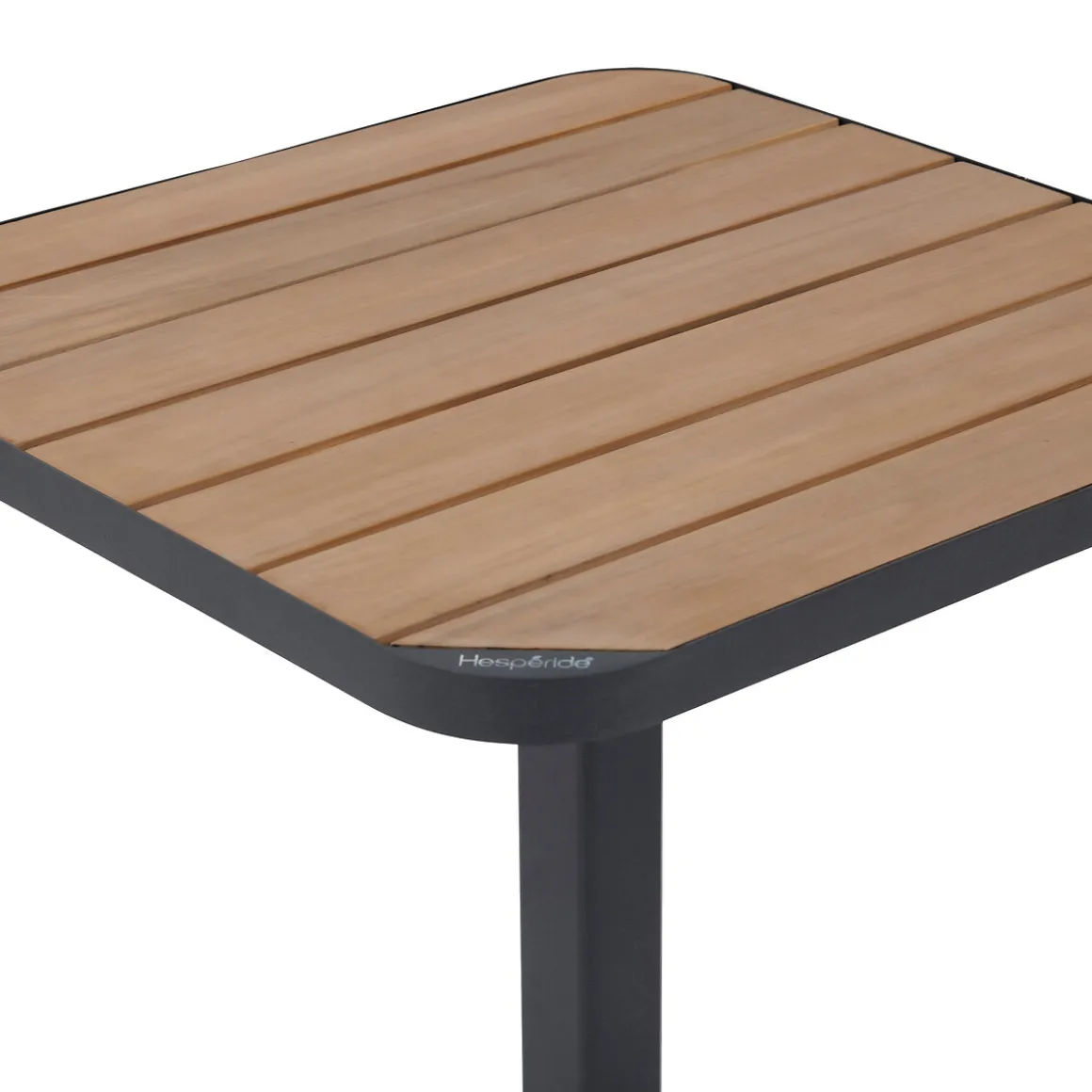 Mesa exterior bistro TYLA de madera y aluminio