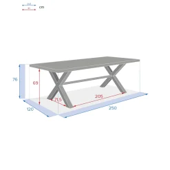 Mesa fija XENIA de aadera acacia