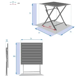 Mesa plegable AZUA argile
