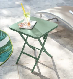 Mesa plegable cuadrada GREENSBORO verde