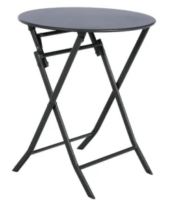 Mesa plegable GREENSBORO redonda gris