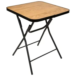 Mesa plegable negra de metal