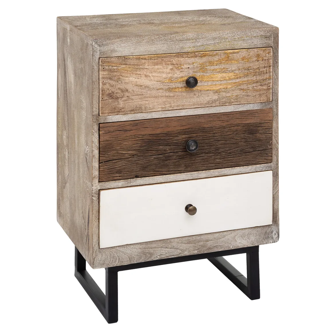 Mesita De Noche 3 Cajones Koval 49x33x73