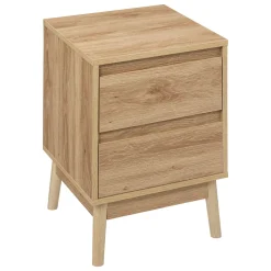 Mesita De Noche Abana Beige MDF