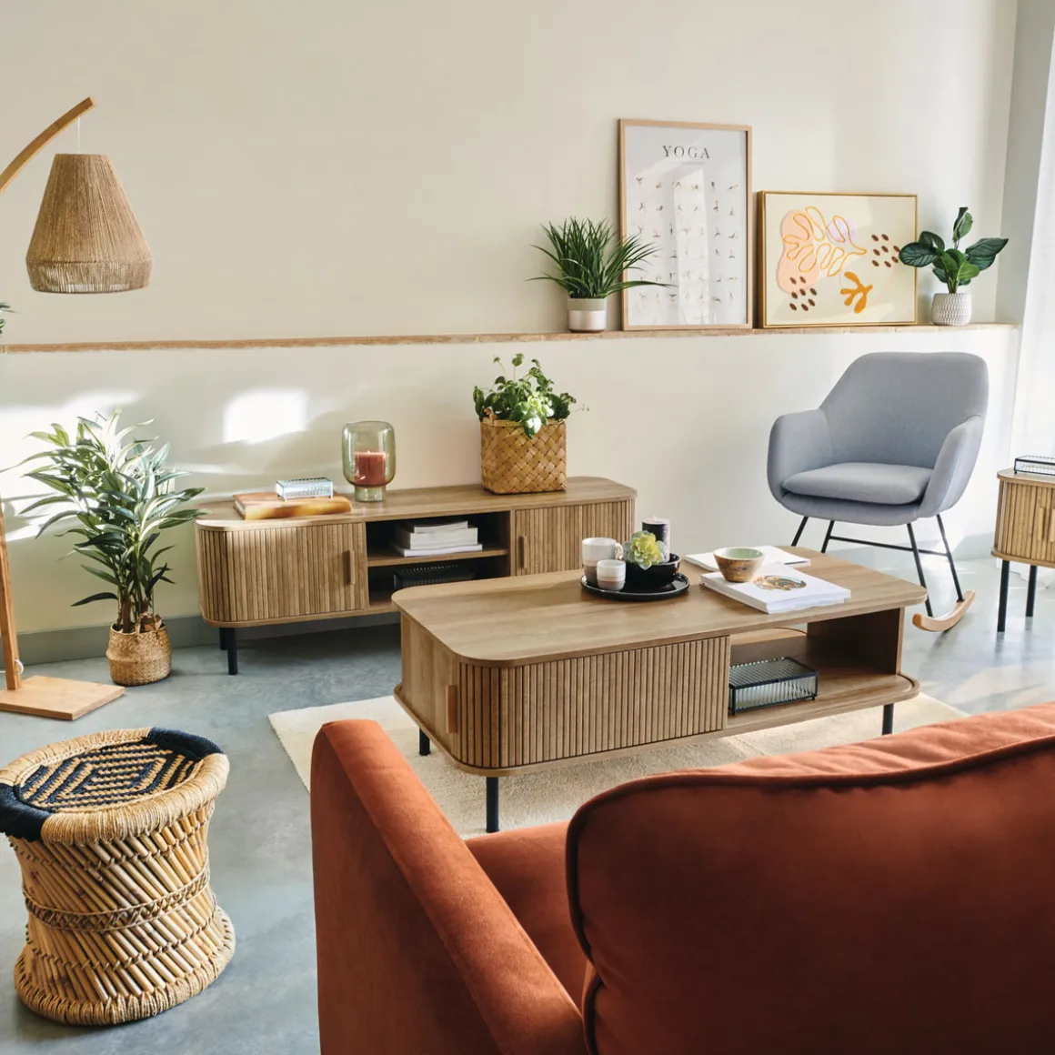 Mesita De Noche Beige Colva