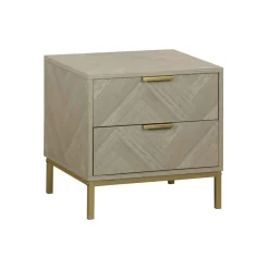 Mesita de noche CHEVRON beige de mdf