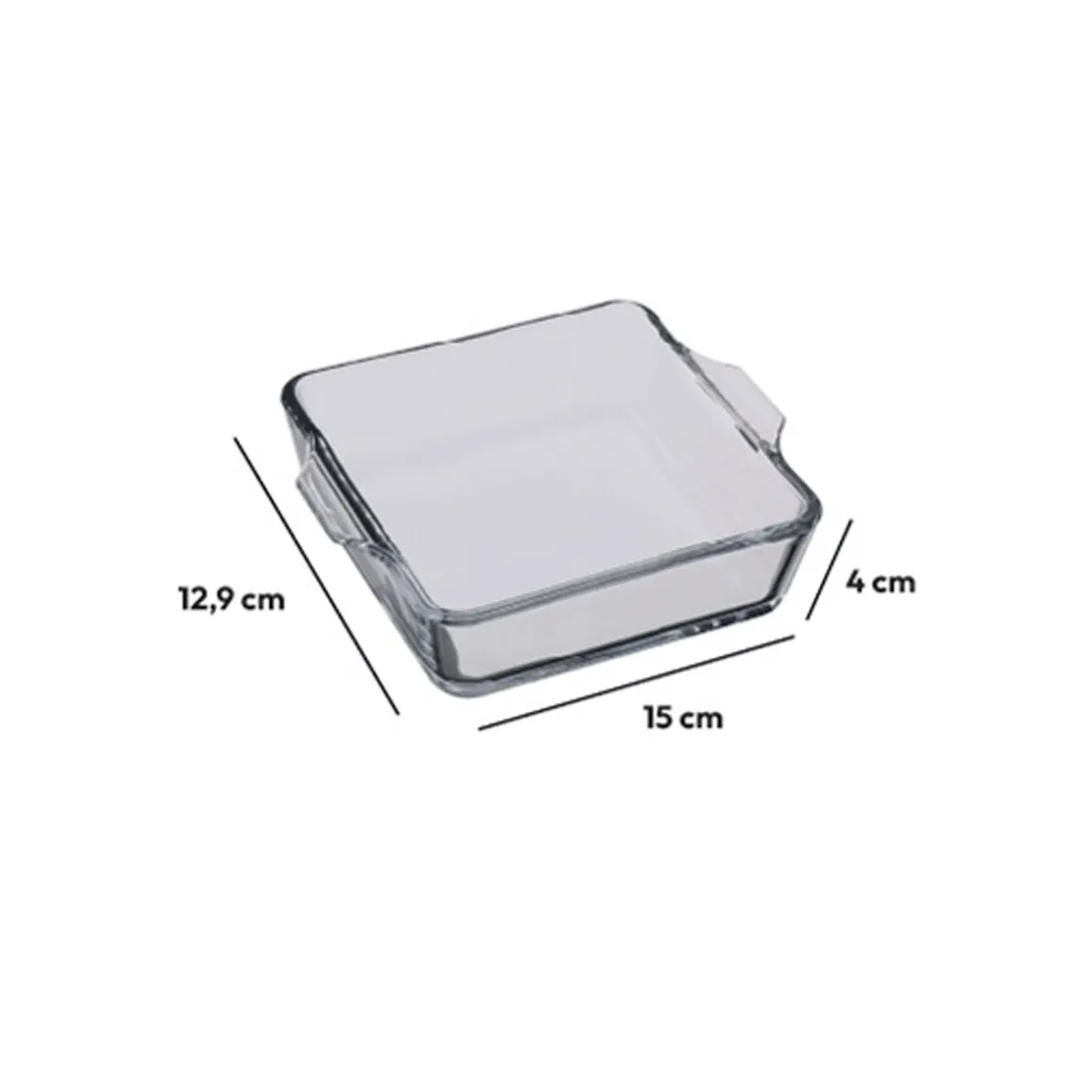 Mini Fuente De Vidrio Cuad. 15Cm