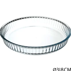 Molde P/Tartas Borcam De Vidrio 32Cm