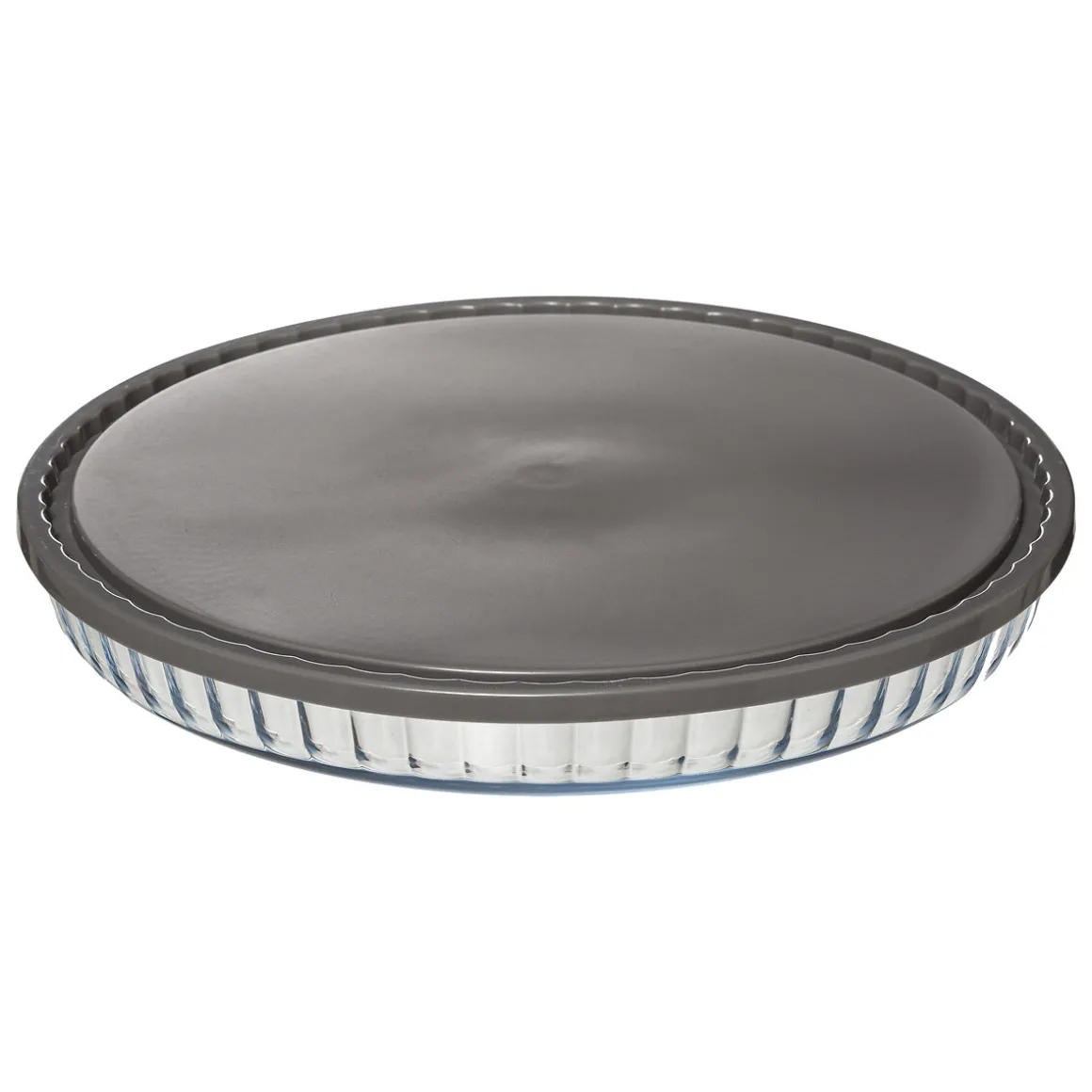 Molde P/Tartas De Vidrio C/Tapa 30Cm