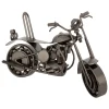Moto decorativa IMRAN de metal plateado