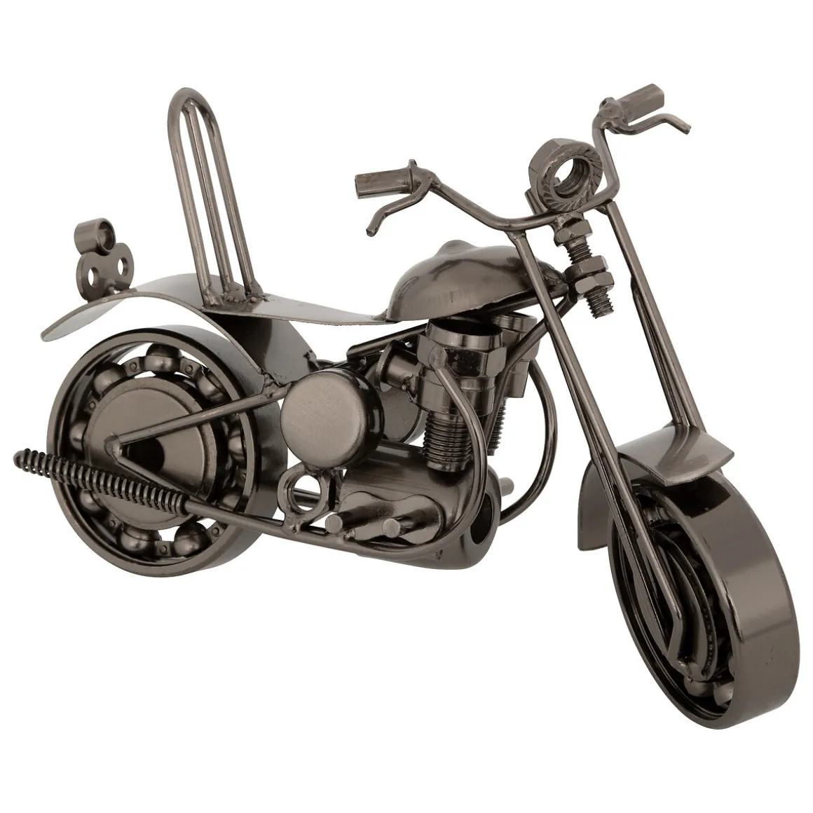 Moto decorativa IMRAN de metal plateado