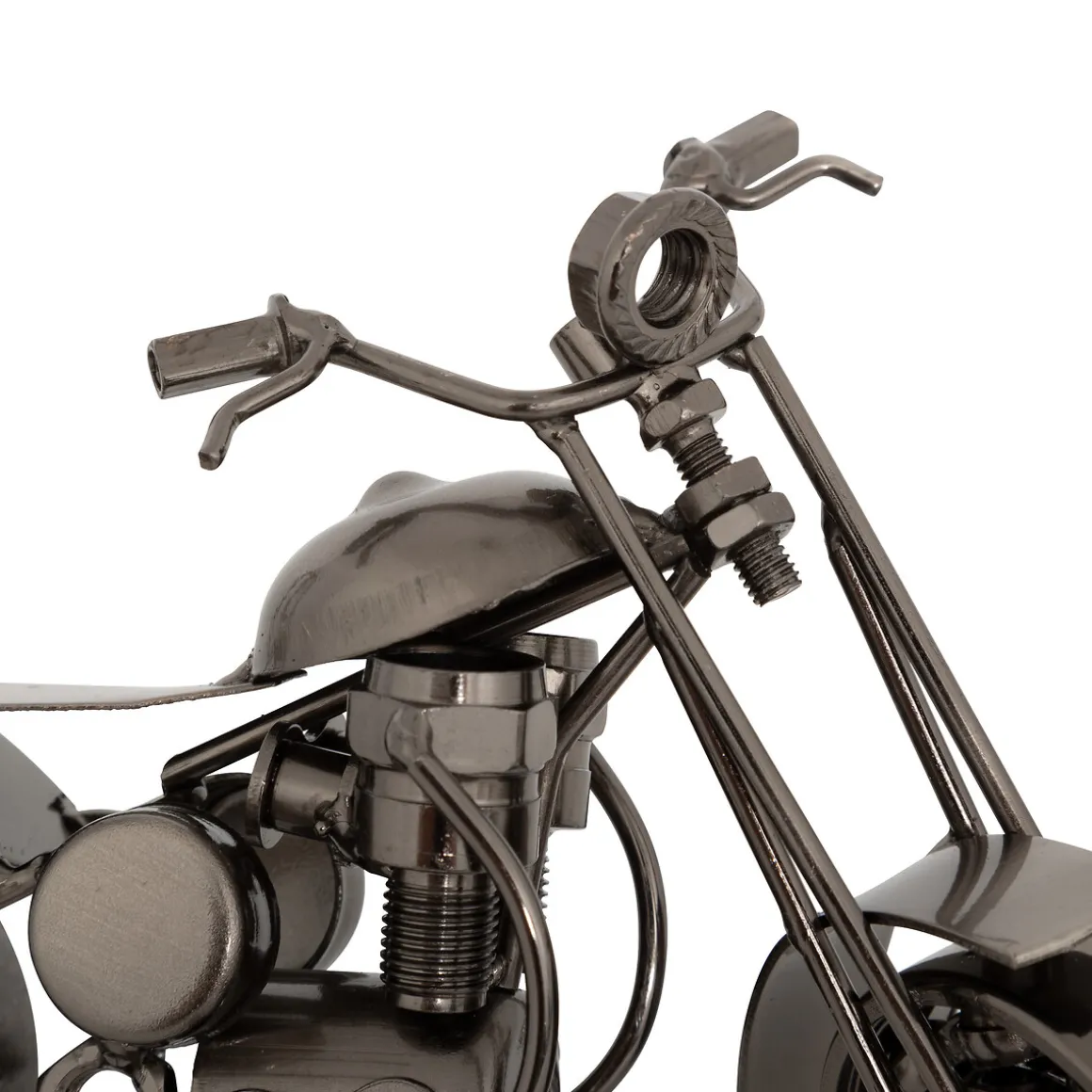 Moto decorativa IMRAN de metal plateado