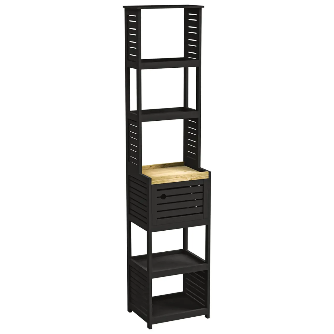 Mueble alto con 1 puerta CANCUN negro