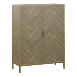 Mueble auxiliar alto CHEVRON beige mdf c/2 puertas