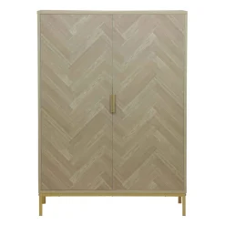 Mueble auxiliar alto CHEVRON beige mdf c/2 puertas