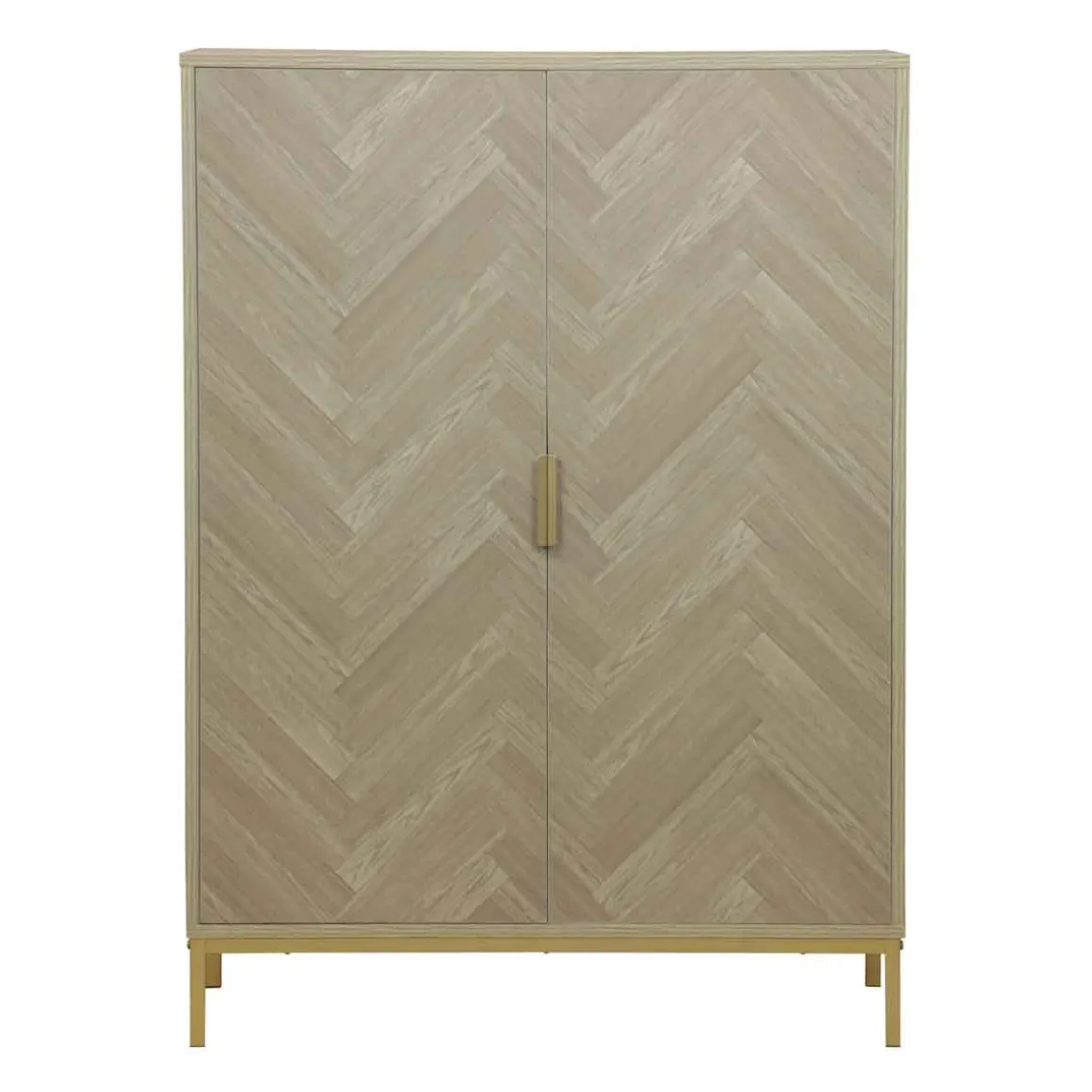 Mueble auxiliar alto CHEVRON beige mdf c/2 puertas