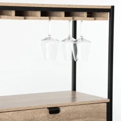 Mueble bar ALIAJ de mdf con botellero