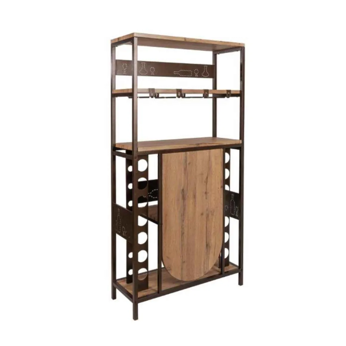 Mueble bar BOCCA con botellero y tapa removible