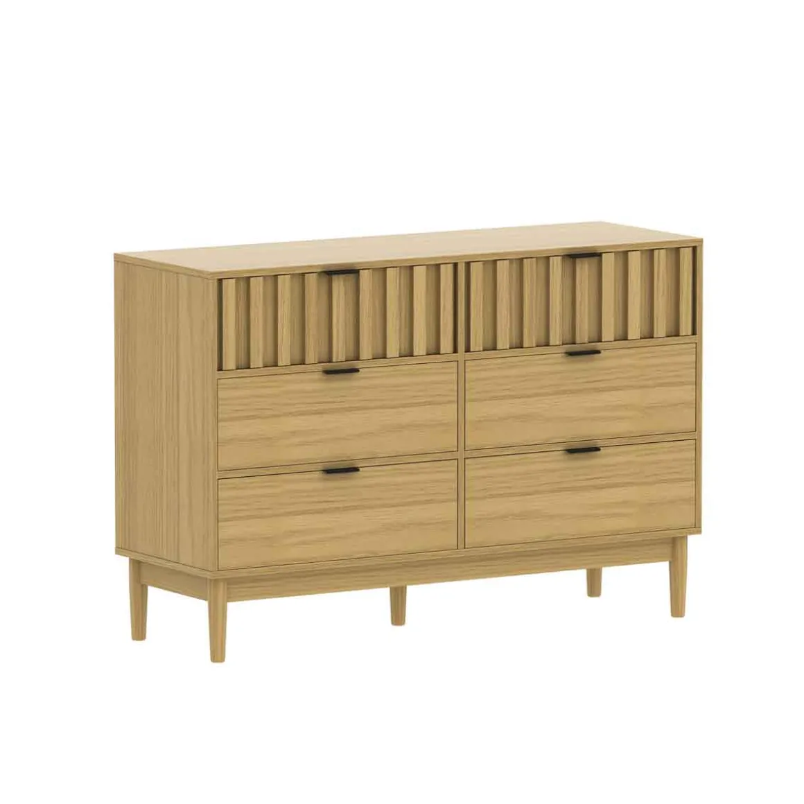 Mueble de apoyo RAWA beige con 6 cajones