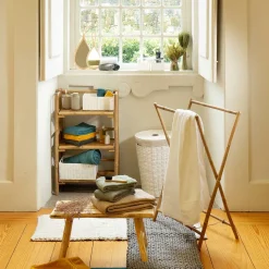 Mueble para baño de bambú con 3 niveles 87.5cm