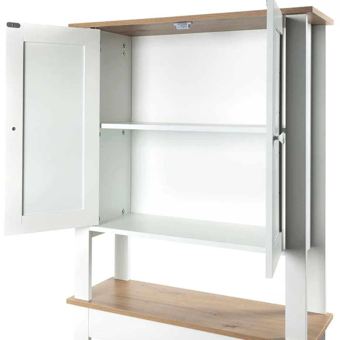 Mueble para baño wc DENVER blanco y marrón 173cm