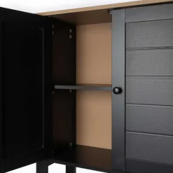 Mueble para baño wc ROMA negro y marrón 173cm