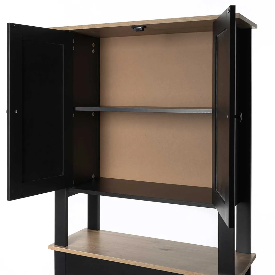 Mueble para baño wc ROMA negro y marrón 173cm