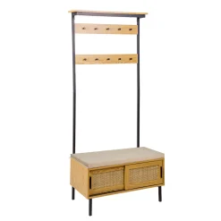Mueble recibidor con zapatero y banco
