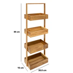 Mueble wc de madera de acacia 88cm