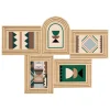 Multimarco para 5 fotos OLIVIA marrón de mdf