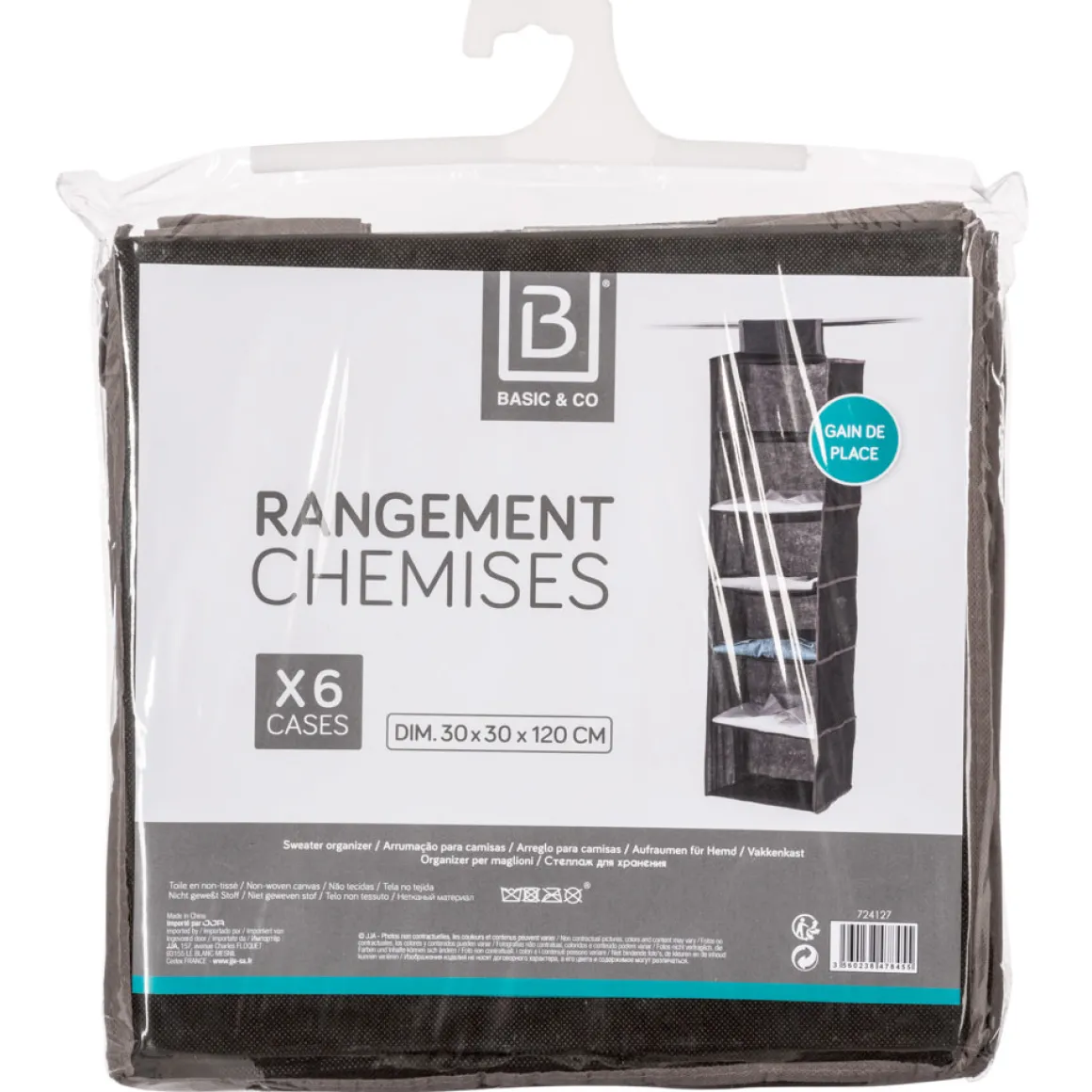 Organizador Armario Colgante C/6 Comp.