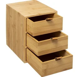 Organizador Bambú C/3 Cajones 20x15x21Cm