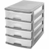 Organizador C/4 Cajones A4 Bajo Plast.